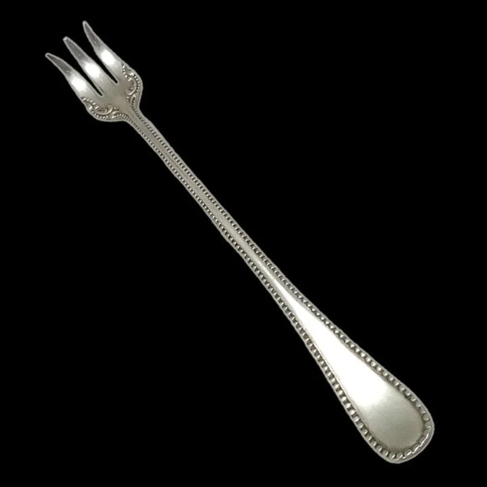 Oneida Silver-W R Keystone Colonial Cocktail Olive Fork-1895-Silver Plate